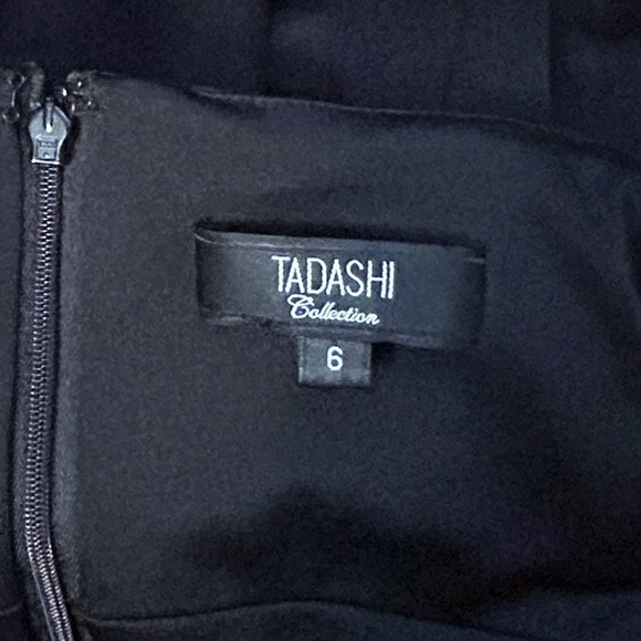 Tadashi Collection Dress Sheath Cocktail Twist Front Bodice Ruched Shoji - Picture 12 of 16